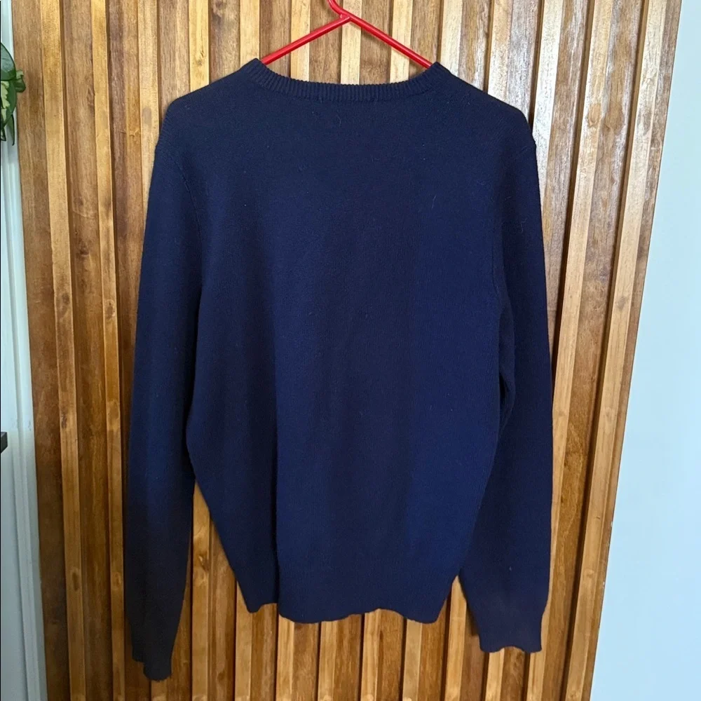 Vintage Polo Ralph Lauren 100% Merino Wool V neck Unisex Sweater. M
